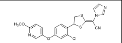 [4-[2-Chloro-4-[(6-methoxy-3-pyridinyl)oxy]phenyl]-1,3-dithiolan-2-ylidene]-1H-imdazole-1-acetonitrile