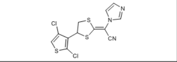 [4-(2,5-Dichloro-3-thienyl)-1,3-dithiolan-2-ylidene]-1H-imidazole-1-acetonitrile